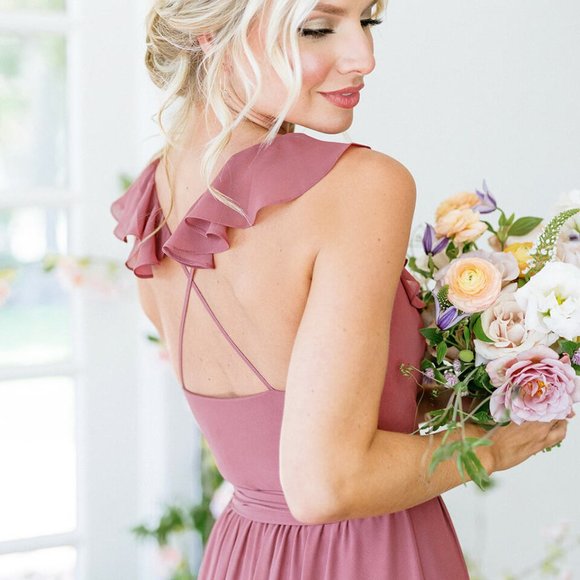 Revelry Valerie Chiffon Faux Wrap Dress *Color: SAGE* - Picture 6 of 6